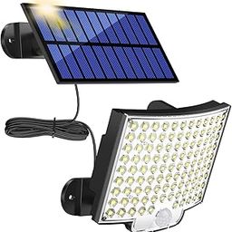 MPJ Solar Lights for Outdoors, 106 LED Solar Light Outdoor with Motion Sensor, IP65 Waterproof, 120° Lighting Angle, Solar Wall Light for Garden with 5 m Cable-picture-31