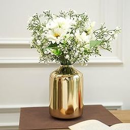 Behoma Metal Flower Vase for Home Decor Bedroom Living Room Office Wedding | Table Decorative Item for Festivals Birthday Gold (Flower Not Included, Modern)-image-50
