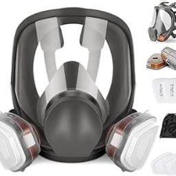 Divik Reusable Full Face Respirator Gas Mask with Activated Carbon Filter for Men for Mechanical, Chemical Painting, Dust, Carpentry, Welding, Uv Protection and Other Work Protection (1Pcs)-image-33