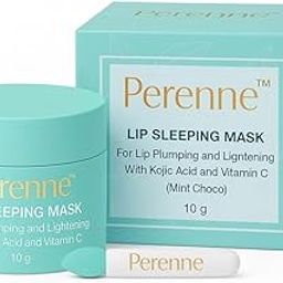 Perenne Lip Sleeping Mask (Mint Choco) For Lip plumping & depigmentation With Kojic acid & Vitamin C | Natural| Paraben Free|(10 gm)-image-32