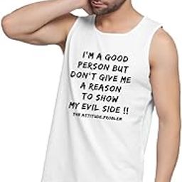 Mens Wear Sando Inner wear My Evil Side|| Gym Wear || Sports Wear||Outdoor & Indoor 100% Cotton(JXR-073-WH)-image-59