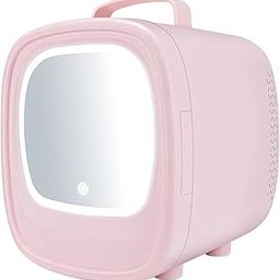 Skincare Fridge 6L with Led Makeup Mirror Mini Fridge for Food Skincare Pink Car Home Use-image-51