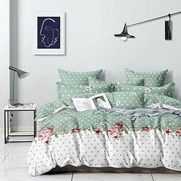 Jyotaksh Super Quality Glace Cotton Quilt Cover/Duvet Cover/rajai/ 210 Thread Count, Zipper Closure (Size 90X100) Inches Set of 1 DVT-AL 48-image-86
