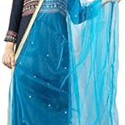 Girls & Womens Embellished Net Dupatta with Lace Work-image-70