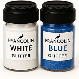 Francolin Glitter | White & Blue | Resin Art | Glitter – Shimmer for Epoxy, Tumblers, Slime & Nail Art – Cosmetic Grade – 75g*2-image-95