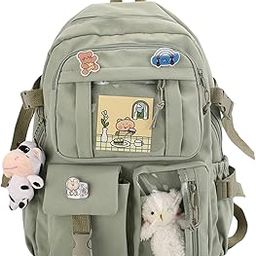 Jazzy Pearls® Women Backpack School Laptop Side Pockets Girls Teenager Gift Green|Clothing, Shoes & Accessories | Womens & s|Womens & s|1 Student Backpack-image-7