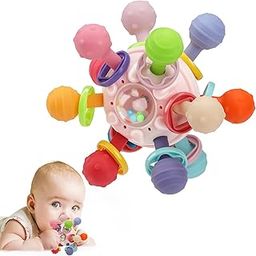TOHIBEE Baby Montessori Sensory Toys for 0-6 6-12 Months, Baby Teether Teething Toys for Babies 0 3 6 12 18 Months, Newborn Infant Learning Developmental Toys Gifts for 1 2 Year Old Boys Girls (Pink)-13