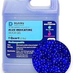 1 Quart Blue Replacement Desiccant Indicating Silica Gel Beads - 2 LBS Reusable-image-48
