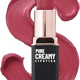 Swiss Beauty Pure Creamy Lipstick | Smooth Glide | Matte Finish | Rich Colour | With Vitamin E & Tea Tree Oil | Hydrating | All-Day Comfort | Shade- 06- Elegant Pink-17