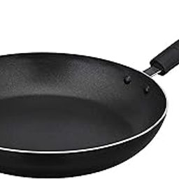 Amazon Brand - Solimo Aluminium Non-Stick Frypan with 2-Way Non-Stick Coating without Induction Bottom (22 cm, 2mm thickness), Black-image-69