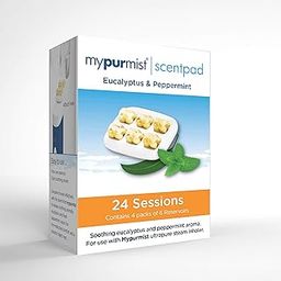 Mypurmist Eucalyptus and Peppermint ScentPad for Mypurmist Ultrapure Handheld Steam Inhaler Devices, 24 reservoirs-image-30