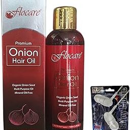 FLOCARES ONION hair growth 100ML pack of 1 free ear phone-image-76