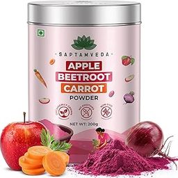 Saptamveda ABC Powder 200g – Apple Beetroot Carrot Superfood | Supports Immunity, Skin Glow, Energy & Heart Health | High in Antioxidants & Fiber | 100% Pure & Preservative-Free-18