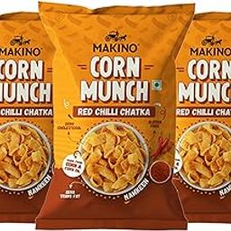 Makino Corn Munch Red Chilli Chatka (Each 150 gm)(Pack of 3)-image-18