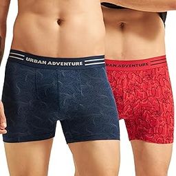 Men's Anti Bacterial Premium Micro Modal Spandex Printed Trunks with No Marks Waistband - Moisture Wicking and StayFresh Treatment-17