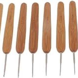 CALANDIS 12 Pieces Wood Bamboo Handle Crochet Hook Knit Weave Yarn Craft Knitting Needle 0.5mm-3mm | Crochet Hooks | Crocheting & Knitting-image-2