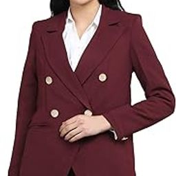 Women Solid Full Sleeve Regular Fit Formal Blazer-image-6