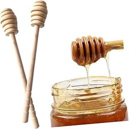 BRIGHTFUFU 18pcs Wooden Honey Mixing Sticks Creative Spiral Design for Milk Tea and Jam Dispensing for Home Cafes and Parties-image-77