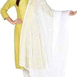 Woman's Embrodiered Chiffon Dupatta-53