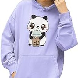 Panda Printed Sweatshirt for Women || Hoodie || Winterwear || 100% Cotton || Regular Fit-image-132