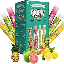 Skippi Ice Pops Skippi Icepops Natural Ice Popsicles (Pink Guava, Pineapple, Lemon) - 12 X 32 Ml-0