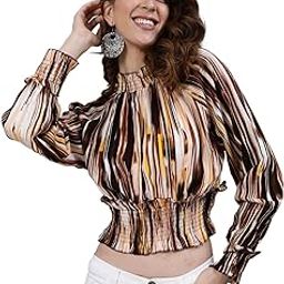 Women's Printed Regular Fit Crop Top-image-33
