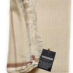 Handloom Bhagalpuri Cotton Chadar-200 TC Soft Silky Giza Cotton Chadar Premium Single Size (52X90 Odhne Wali Chadar/Shawl) for Mild Winters-image-1