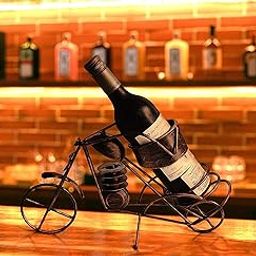Akriti Brass Art Wares Metal Iron Bike Wine Bottle Holder Bar Decorative For Gifting, Size - 38.5*12*21.5CM, Used as Bar Accessories/Wine Organizer/Home Decor, Finish Copper Antique, Made In India-image-23
