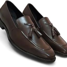 Genuine Leather Tassels for Men - Handmade Premium Brown Color Formal Shoes - Office Stylish Slip On Shoe-image-14