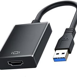 RuhZa USB to HDMI Adapter, USB 3.0 to HDMI Cable Multi-Display Video Converter- PC Laptop Windows 7 8 10,Desktop, Laptop, PC, Monitor, Projector, HDTV[Not Support Mack,Chromebook] - Black-6