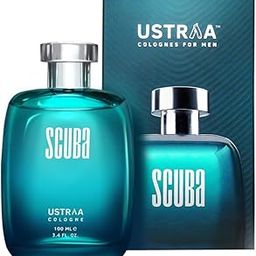 Ustraa Scuba Cologne - 100ml - Perfume for Men | With lively, spicy and deep aquatic notes | Ideal for day occasions | Long-lasting fragrance with no gas-1