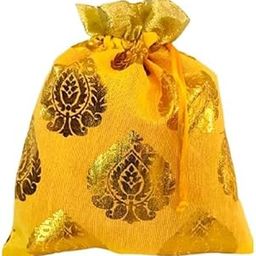 AJCRAFZ Designer Potli Bag for Women – Bridal Purse, Shagun Pouch, Return Gift Handbag, Multicolor Ethnic Fabric Batwa for Weddings, Festive, Money & Gift Giving (Multicolor, Lot Of 100)-image-31