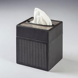 Spread Spain Elegant Riggiani Square Tissue Box - Premium Decorative Tissue Holder for Home Office Bathroom -Stylish European Design with Durable -Perfect for Modern or Classic Interiors - 6051 BLACK-18