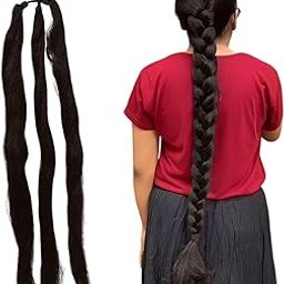 VIVIAN Cold Fusion Hair Extension Styles Parandi Hair Extension Synthetic Parandi Choti For Women And Girls (Brown Color)-image-34