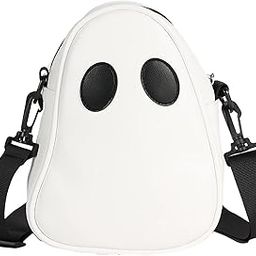 Halloween Pumpkin Cute Ghost Purse, Pu Leather Crossbody Bag Shoulder Bag For Girls, Spooky Season Trick Or Treat (white, One Size), White-image-1