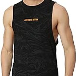 Deep Cut Wavy Tank Top/Vest for Mens-image-11