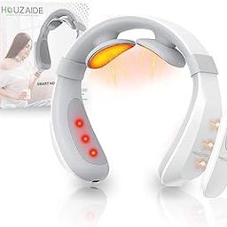 HOUZAIDE WORLD OF WELLNESS & CARE Electric Pulse Neck Massager for Neck Pain relief, Cervical Pain Relief Heat & TENS pulse, Rechargeable Deep Tissue Massager, | Mother's Day gift options-28