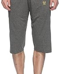 Men's Regular Mid Rise Vimal Cotton Blended Capries (Dark Grey, Medium)-picture-43