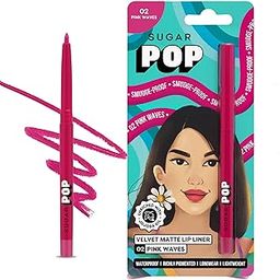 SUGAR POP Velvet Matte Lip Liner | Creamy Matte Finish | Smudge-proof | Waterproof | Transfer-proof | With Jojoba Oil & Shea Butter | 0.27 gm - 02 Pink Wave-35