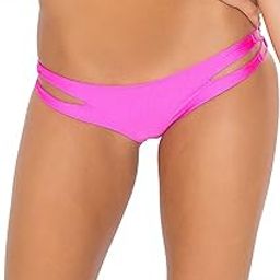 Women's Borrachera De Mar Zig Zag Open Side Moderate Bikini Bottom-image-18