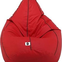 Amazon Brand - Umi Classic Bean Bag Cover (Without Beans) Colour- Red with Black Piping (Size-XXXL)-picture-16