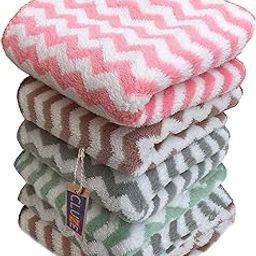 CLUZE Microfiber Face Towel/Handkerchief for Kids/Women/Girls - Super Soft 6 Pcs-image-18