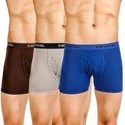 Crystal Men's Combed Cotton Solid Trunk with Supersoft Waistband | Pack of 3 | Assorted-picture-13