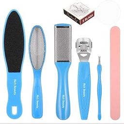 8-in-1 Pedicure Tools Kit for Feet – Foot Scrubber, Callus Remover, Foot File, Scraper, Nail Filer & Cleaner – Dead Skin Remover Set for Home Spa & Salon Use-image-63