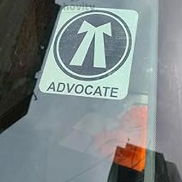 Bhovity® Pack of 2 Inside Sticker with Front adhesiveAdvocate Sticker for Car-image-77