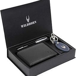Gift Hamper for Men I Leather Wallet, Keychain & Pen Combo Gift Set I Gift for Friend, Boyfriend,Husband,Father, Son etc, Multicolour-22