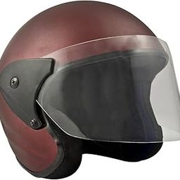 Sage Square Deltz Scooty (ISI Marked) Open Face Helmet for Men, Women (WineRed Matte)-image-45