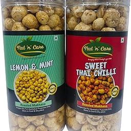 Nut N Care ROASTED MAKHANA (LEMON MINT & SWEET THAI CHILLI FLAVOUR) (PACK OF- 2) 100G EACH-image-89