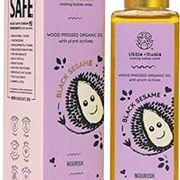 Little Rituals BLACK SESAME - BABY MASSAGE OIL Certified Organic, Wood Cold-Pressed for Skin and Hair with SWISS Plant Actives - 200 ml. Dermatologist Tested by Pediatrics, Mild & Gentle & Safe-image-37