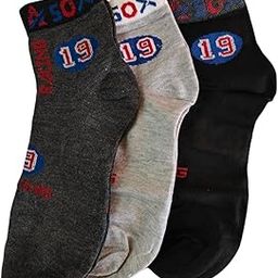 Men's Cotton Athletic Ankle Socks, Breathable, Moisture Wicking, Free Size, Sports and Hiking (IN, Alpha, Free Size, 3., Multicoloured)-image-62